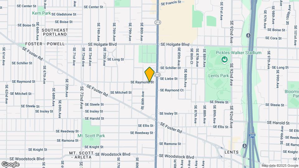 8110 SE Raymond St Map and Location Details
