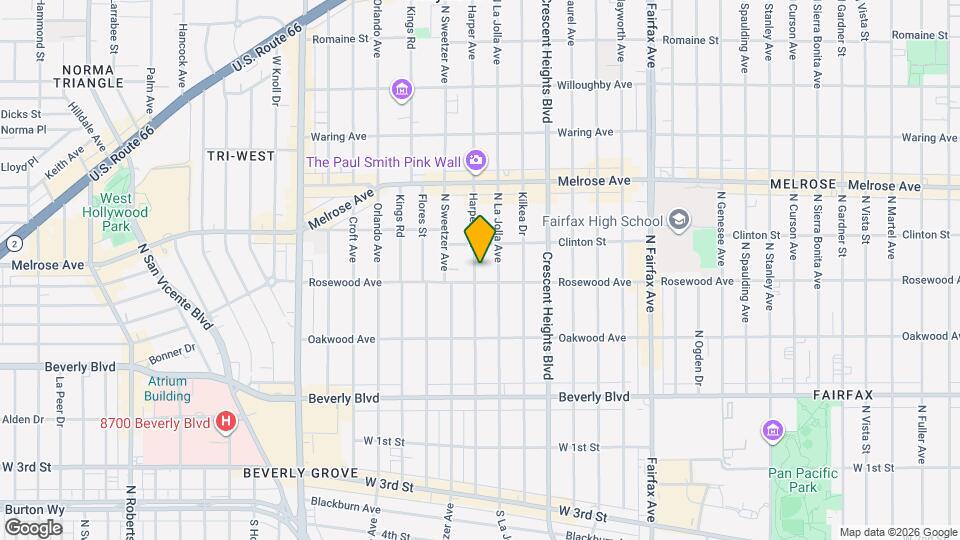 512 N Harper Ave Map and Location Details