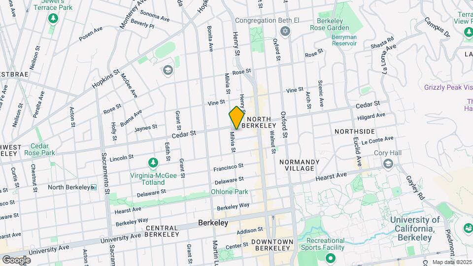 1607 Milvia St Map and Location Details