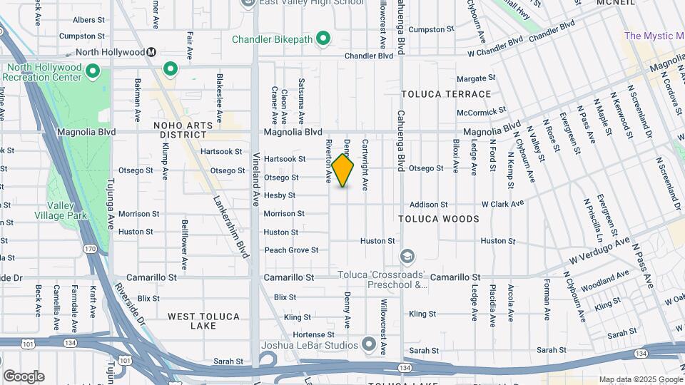 5025 Denny Ave Map and Location Details