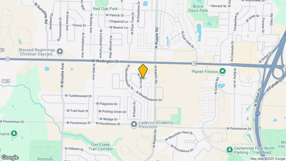 822 N Daisy Ln Map and Location Details