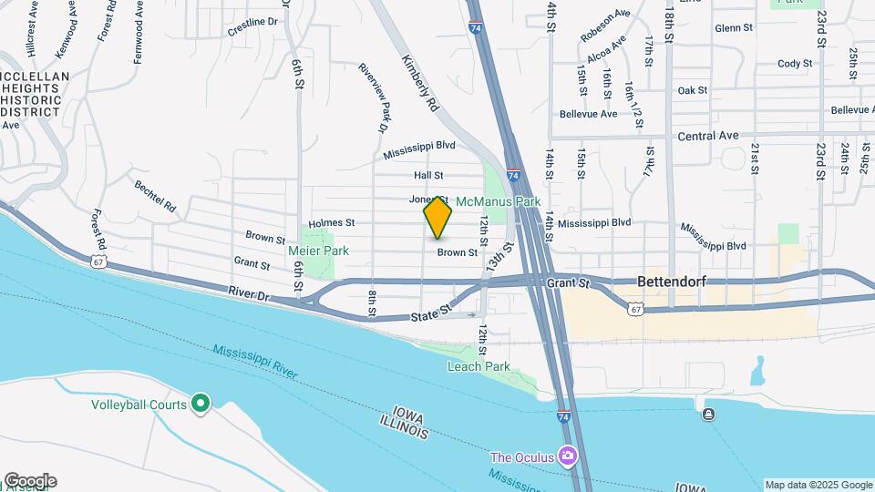 1020 Brown St Map and Location Details