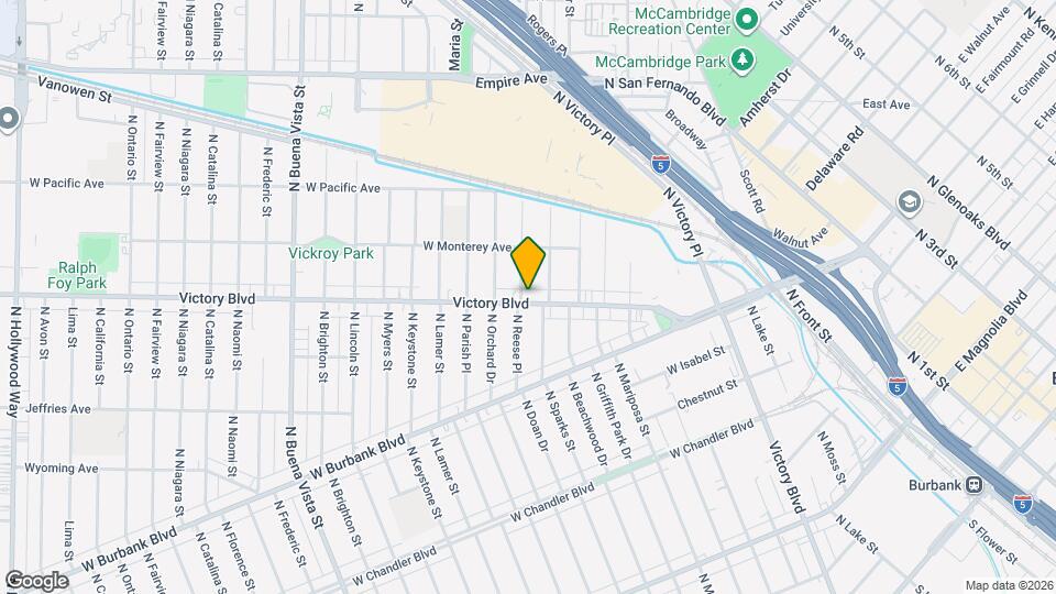 1613 W Victory Blvd, Unit 1613 W Victory Map and Location Details
