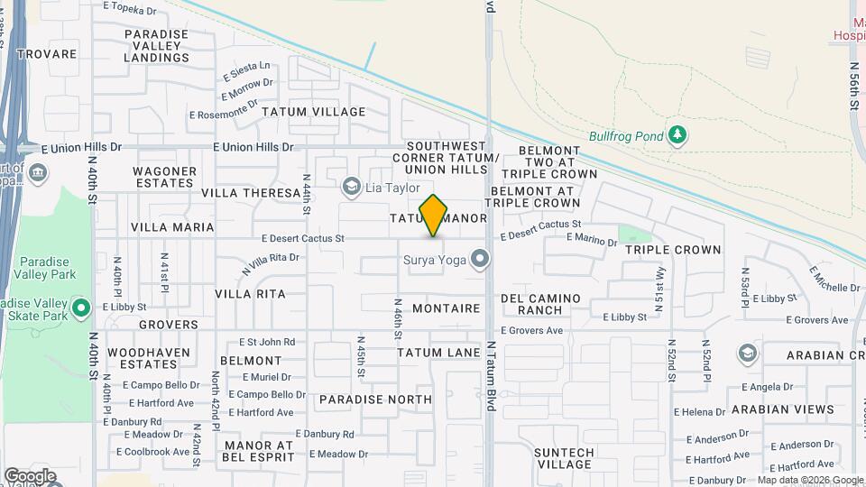 4637 E Desert Cactus St Map and Location Details