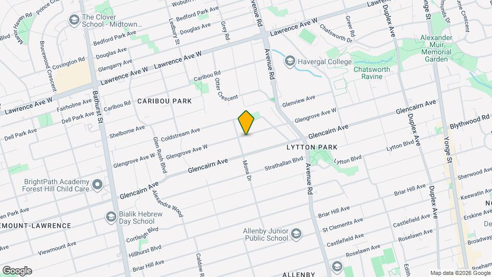 289 Glengrove Ave W Map and Location Details