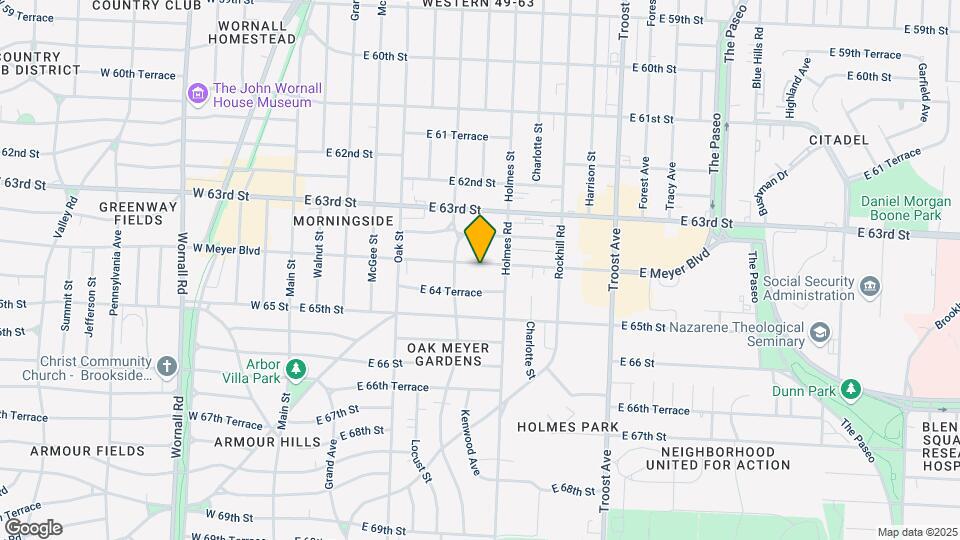 629 E Meyer Blvd Map and Location Details