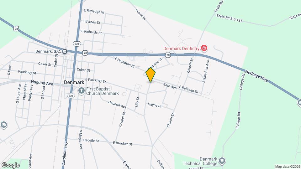 121 Fredrick St Map and Location Details