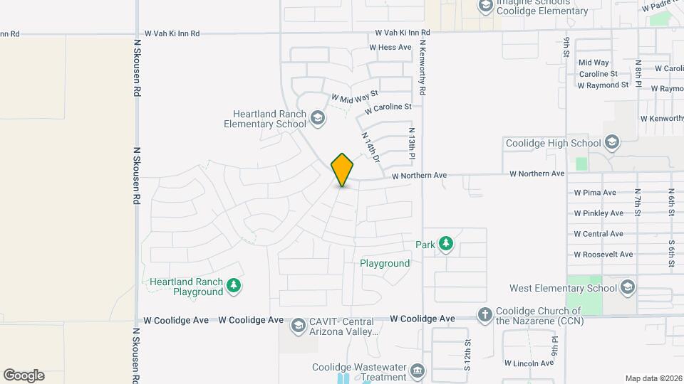 1675 W Pima Ave Mapa y Detalles de la Ubicación