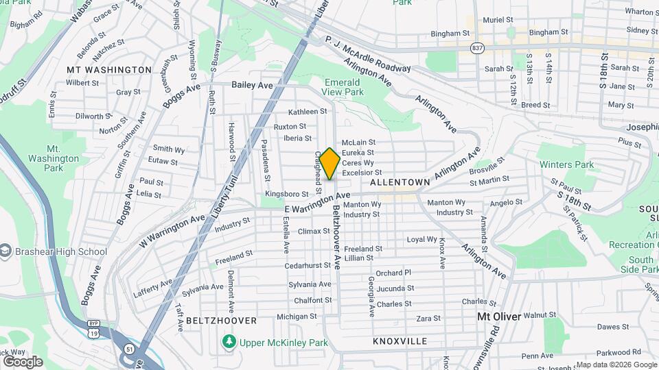 98 Beltzhoover Ave Map and Location Details