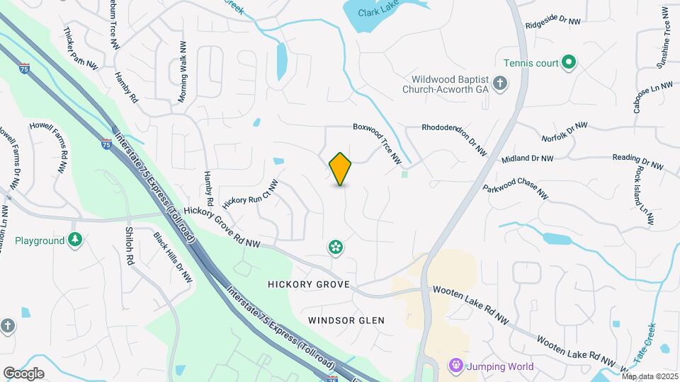 1737 Hickory Grove Trail NW Map and Location Details