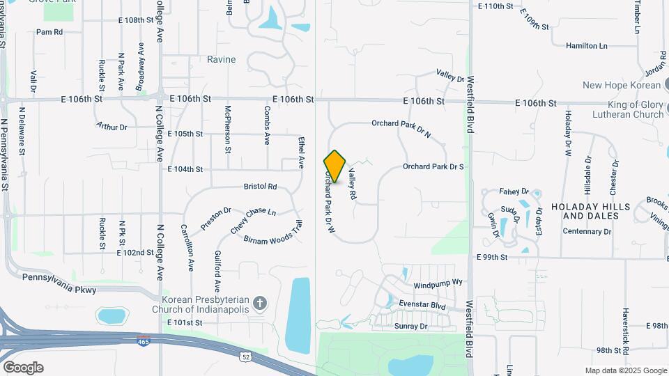 10327 Orchard Park Dr W Map and Location Details
