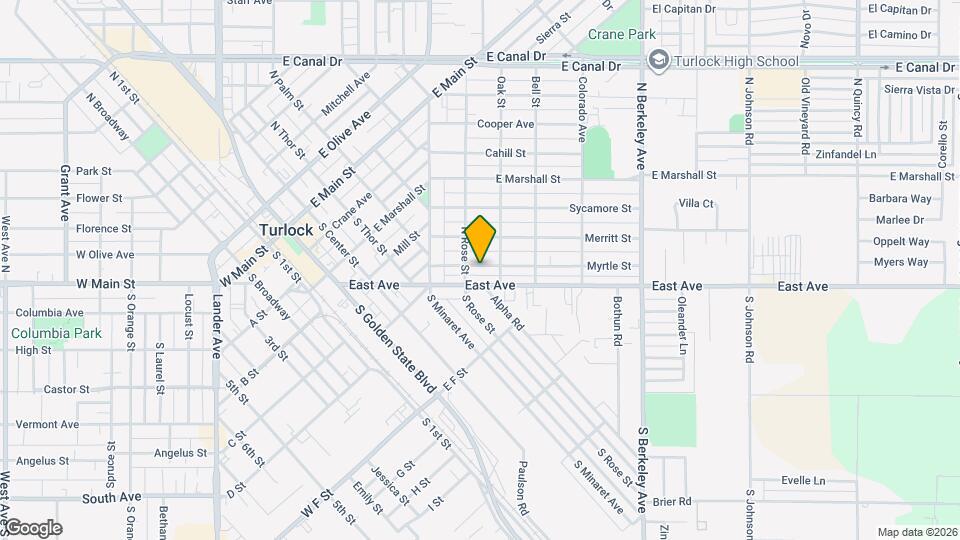 1212 Myrtle St Map and Location Details