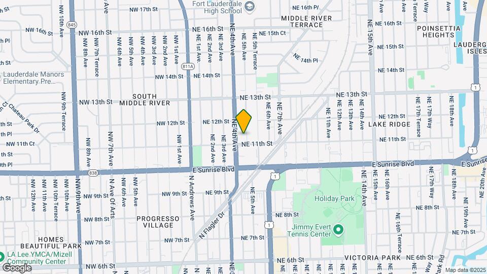 1115 NE 5th Ave Map and Location Details