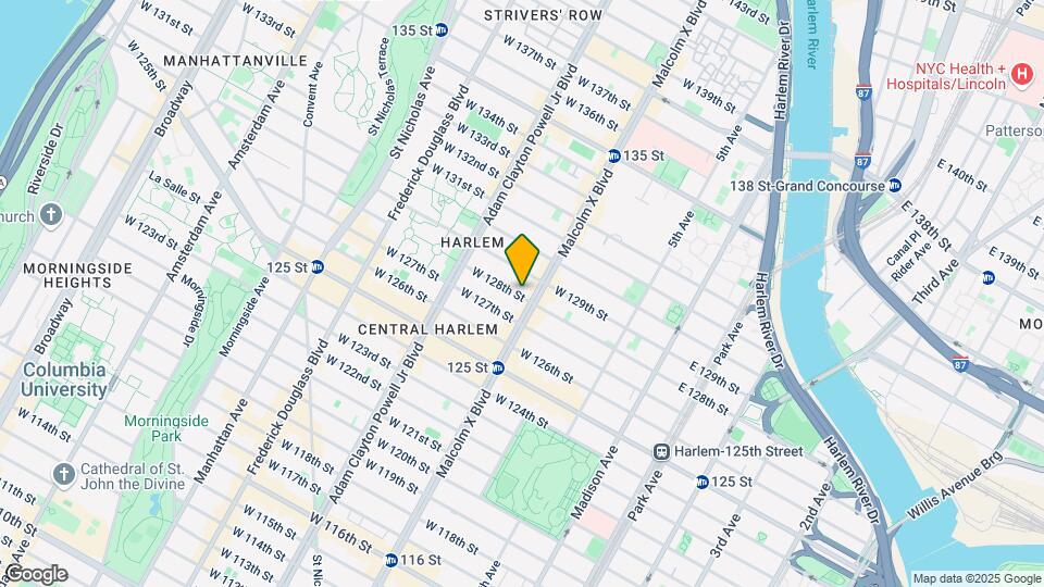 103 W 128th St Mapa y Detalles de la Ubicación