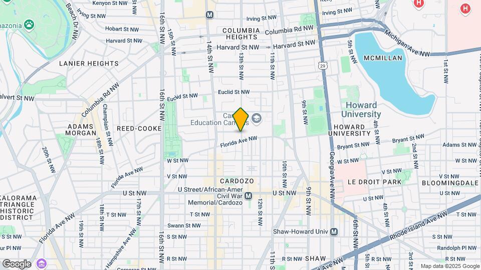 1300 Belmont St NW Mapa y Detalles de la Ubicación