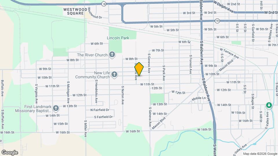 1823 W 10th St, Unit Room 3 in 4B4B (Private Bathroom) Map and Location Details