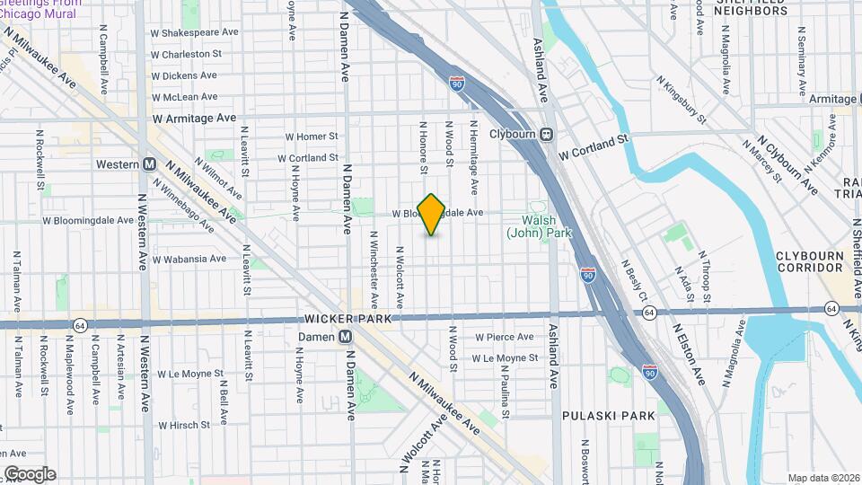 1725 N Honore St Mapa y Detalles de la Ubicación