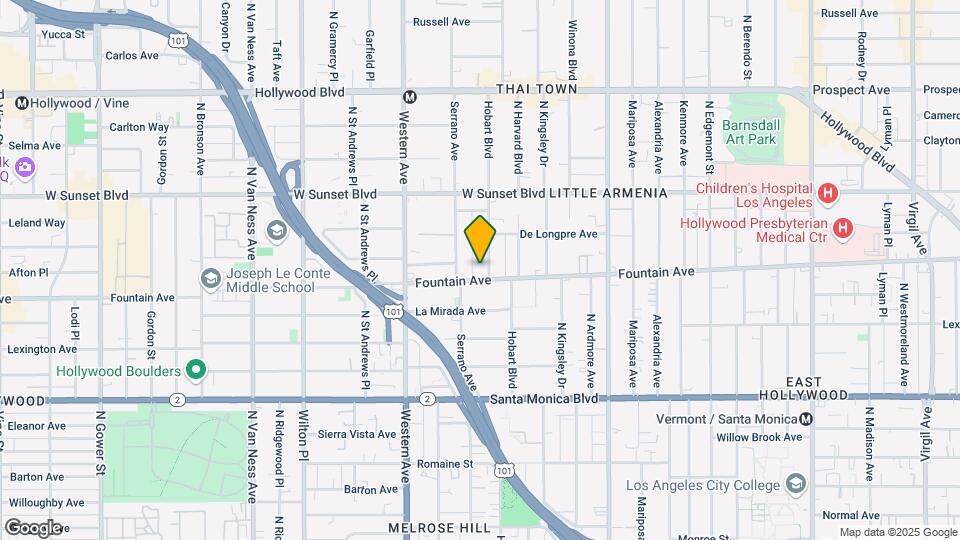 1309 N Hobart Blvd Map and Location Details