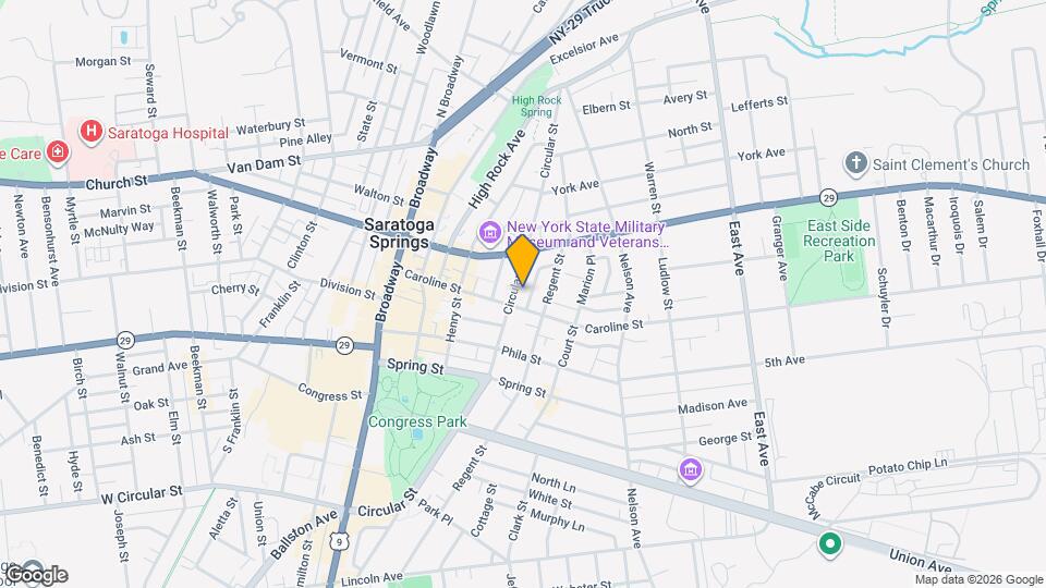 126 Circular St Saratoga Springs NY Apartments and Nearby Saratoga