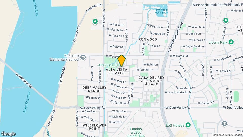 10538 W Foothill Dr Mapa y Detalles de la Ubicación