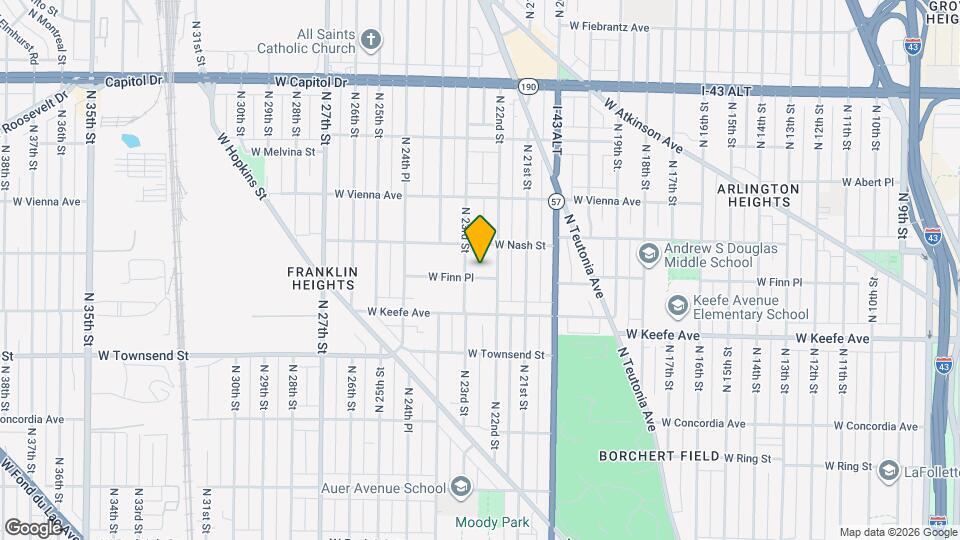 2222 W Finn Pl Map and Location Details
