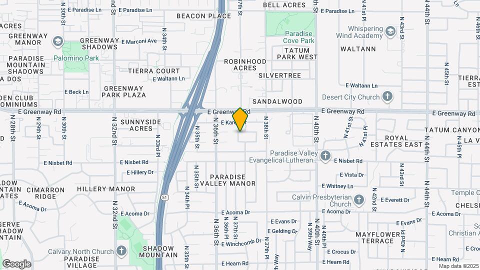 3701 E Greenway Ln Map and Location Details
