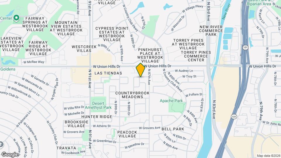 8737 W Bluefield Ave Map and Location Details