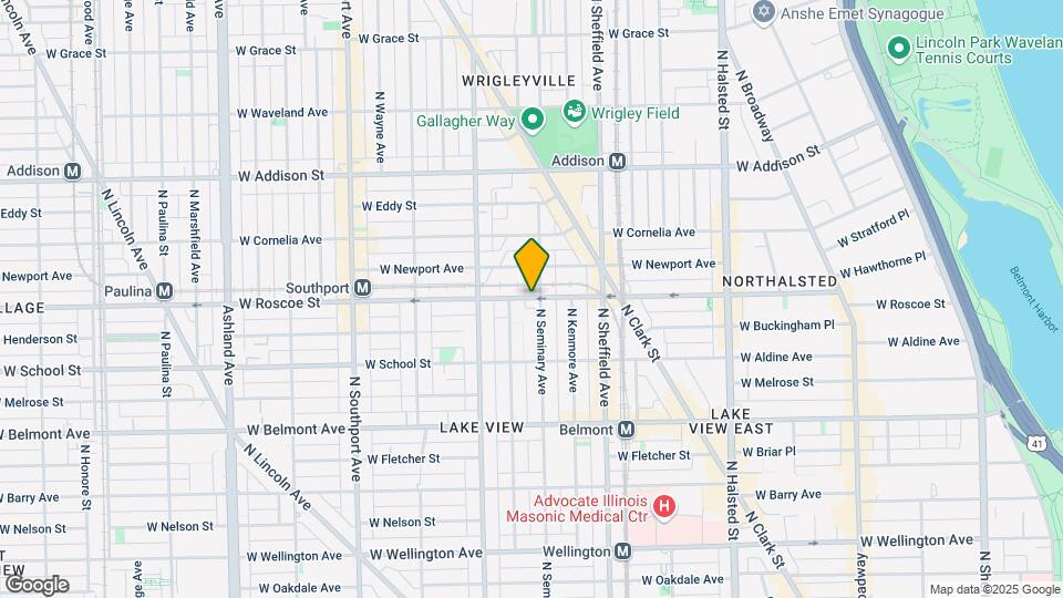 1111 W Roscoe St, Unit J01P Map and Location Details