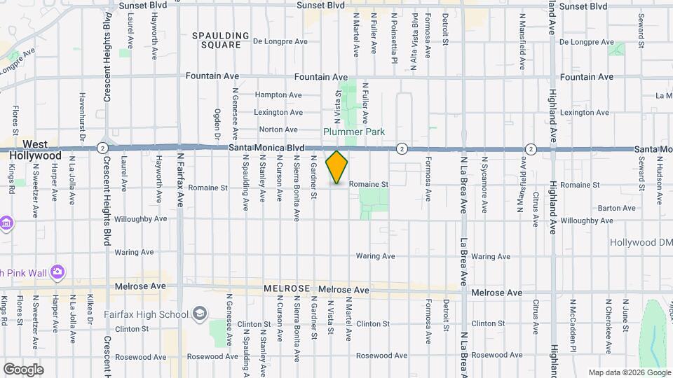 7418 Romaine St Map and Location Details