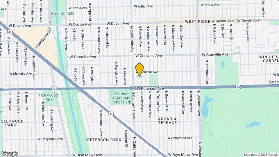 6034 N Fairfield Ave Map and Location Details