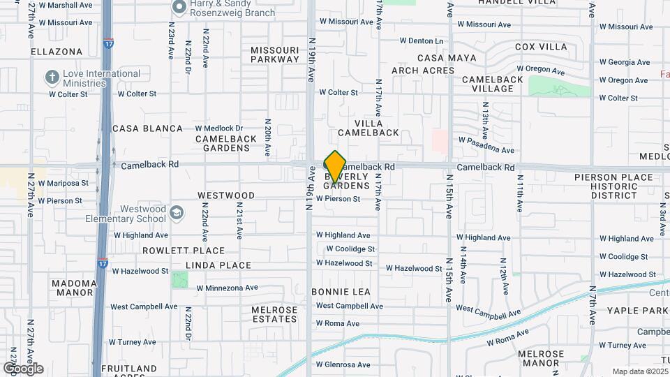 1820 W Pierson St Mapa y Detalles de la Ubicación