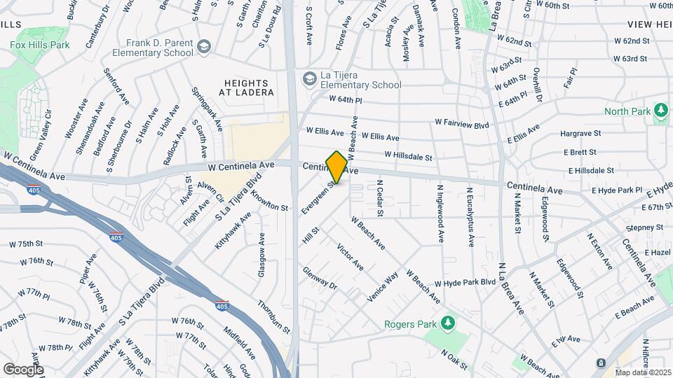 512 Evergreen St Map and Location Details