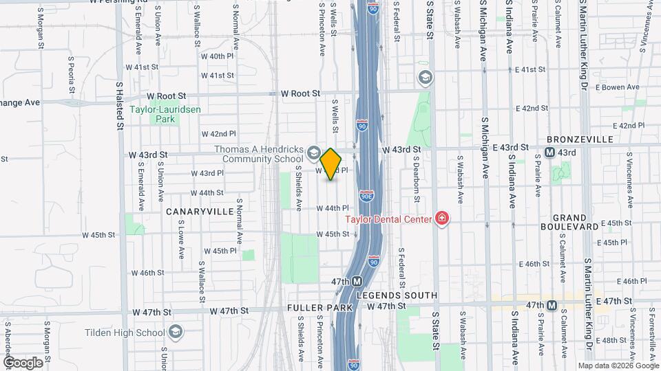 4356 S Wells St Map and Location Details