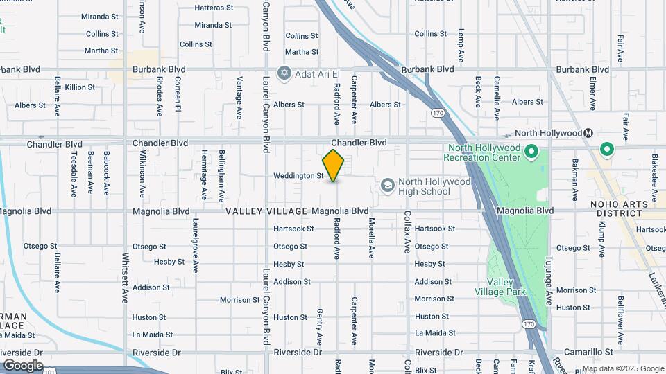 5257 Radford Ave Map and Location Details