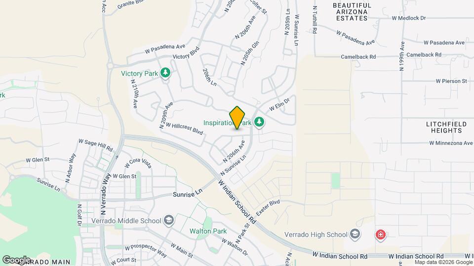 20614 W Hillcrest Blvd Map and Location Details