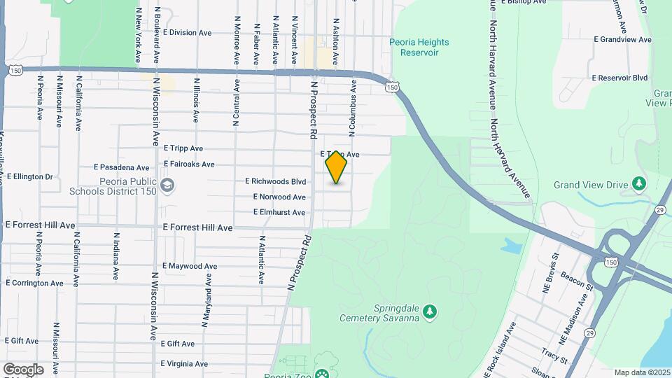 1401 E Richwoods Blvd, Unit 1 Map and Location Details