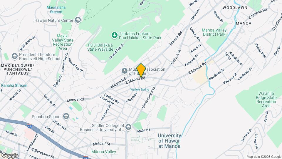 2451 E Manoa Rd Map and Location Details
