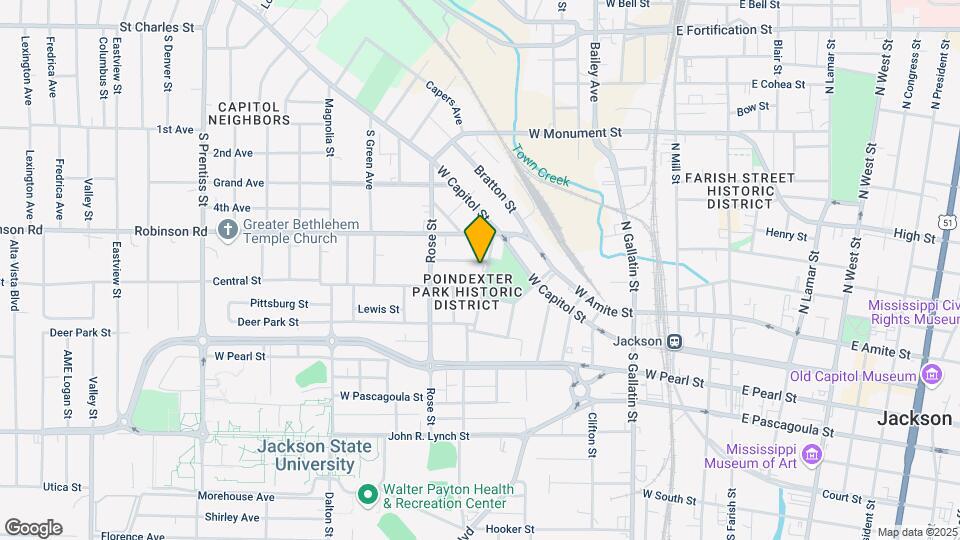 201 Poindexter St Map and Location Details
