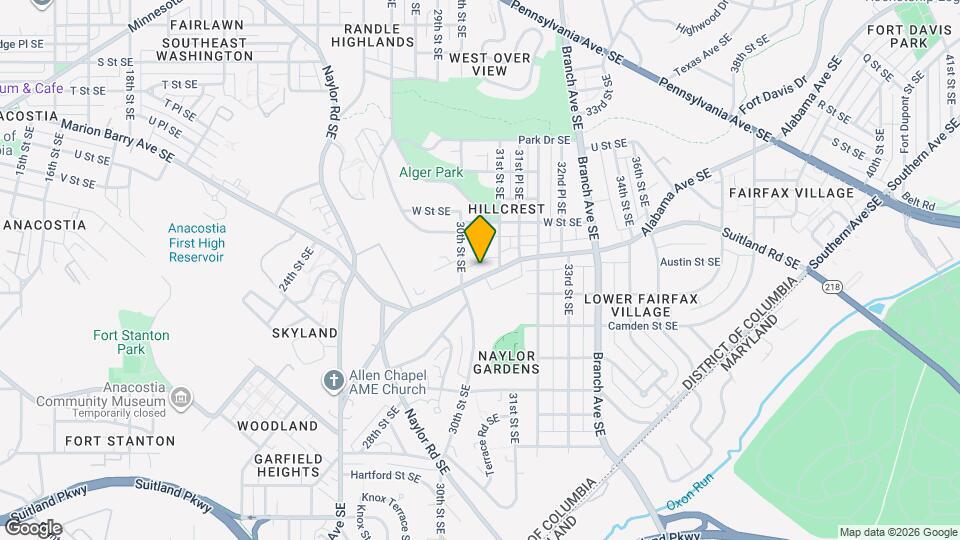 3012 Alabama Ave SE Map and Location Details