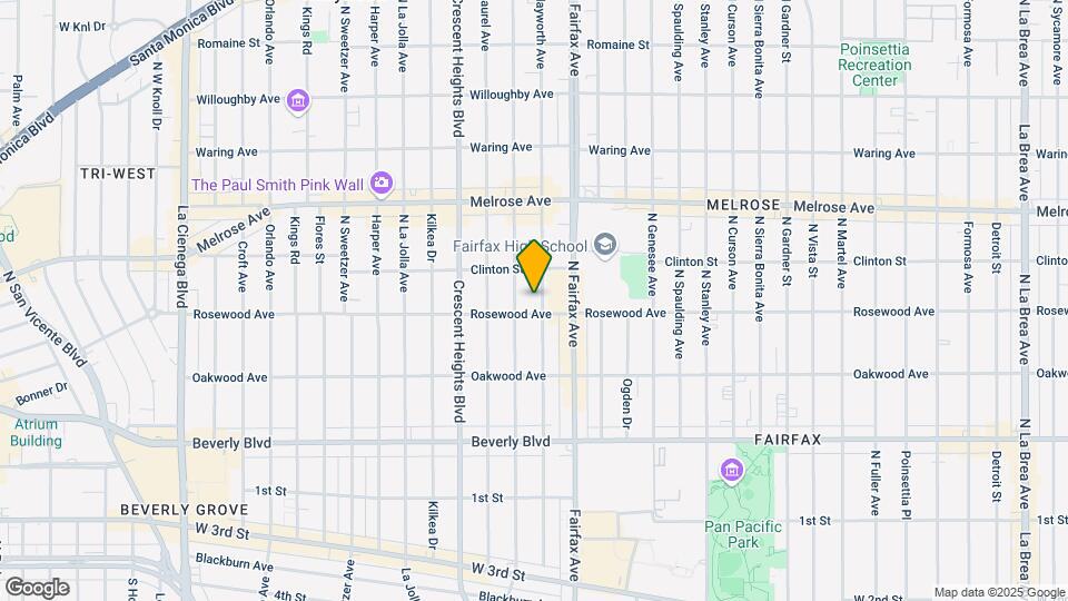 519 N Hayworth Ave Map and Location Details
