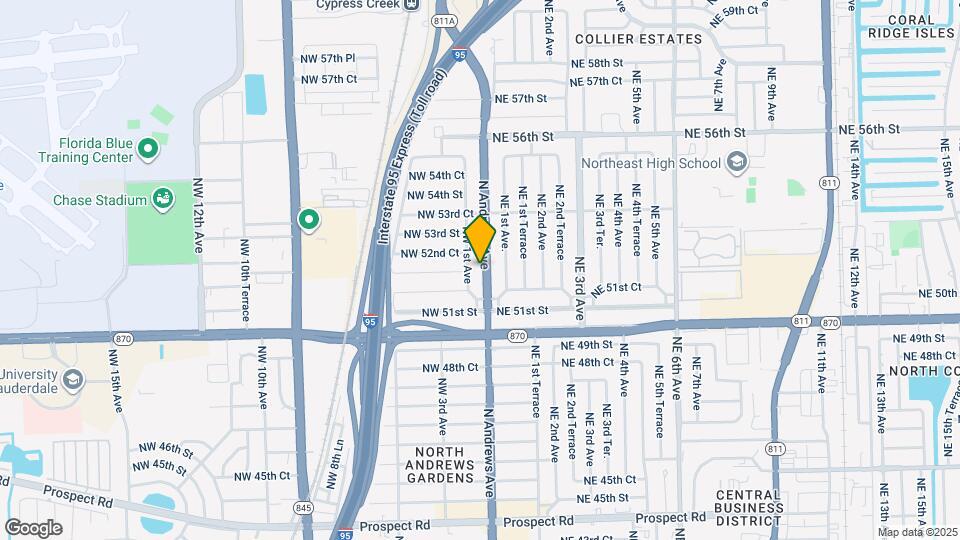 5201 N Andrews Ave Map and Location Details