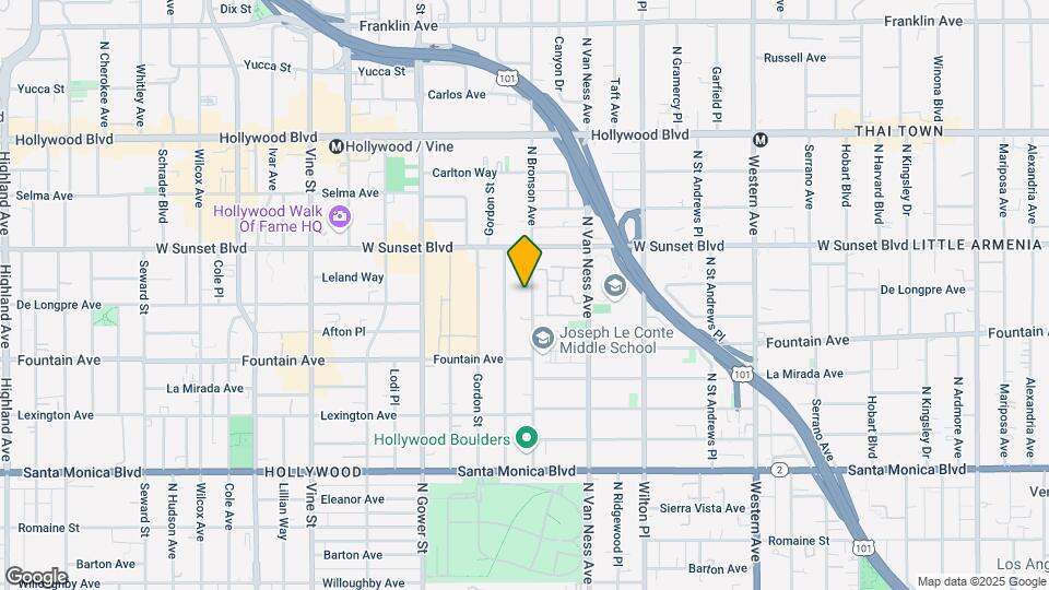 1427 N Bronson Ave Map and Location Details