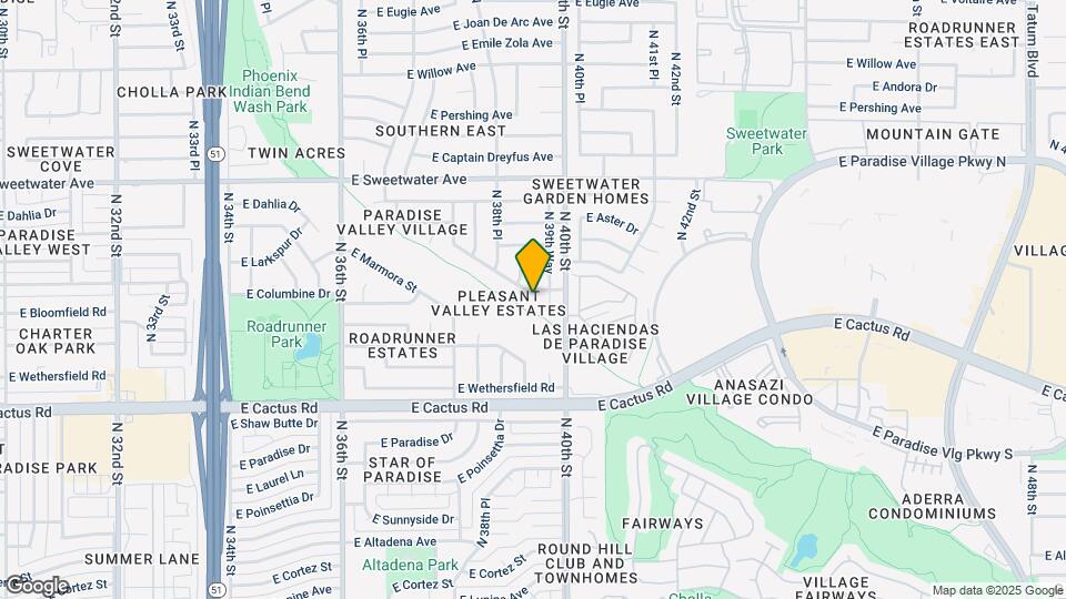 3915 E Larkspur Dr Map and Location Details