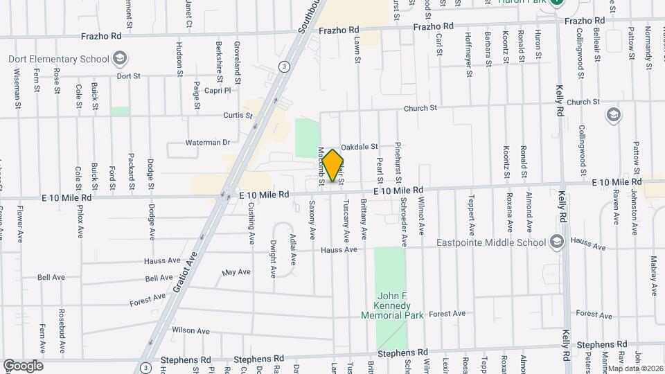 17541 E 10 Mile Rd Map and Location Details