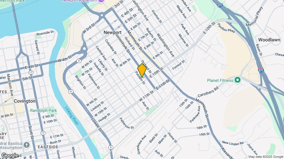 939 Putnam St Mapa y Detalles de la Ubicación