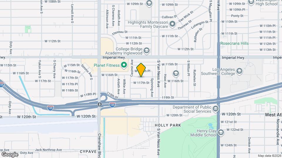 2420 W 116th St Map and Location Details