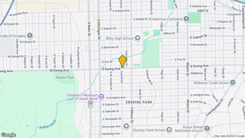 303 E Ewing Ave Map and Location Details