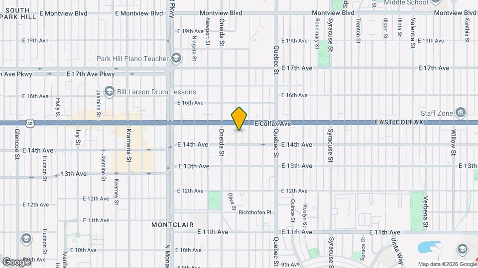 1450 Olive St Map and Location Details