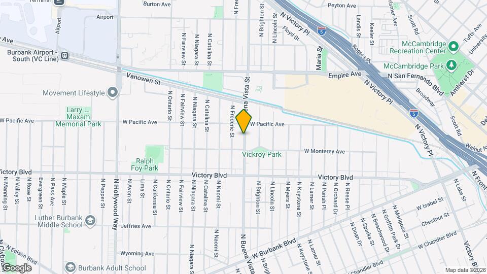 1747 N Buena Vista St, Unit 1747 Map and Location Details