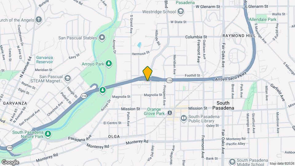 625 Orange Grove Ave Map and Location Details